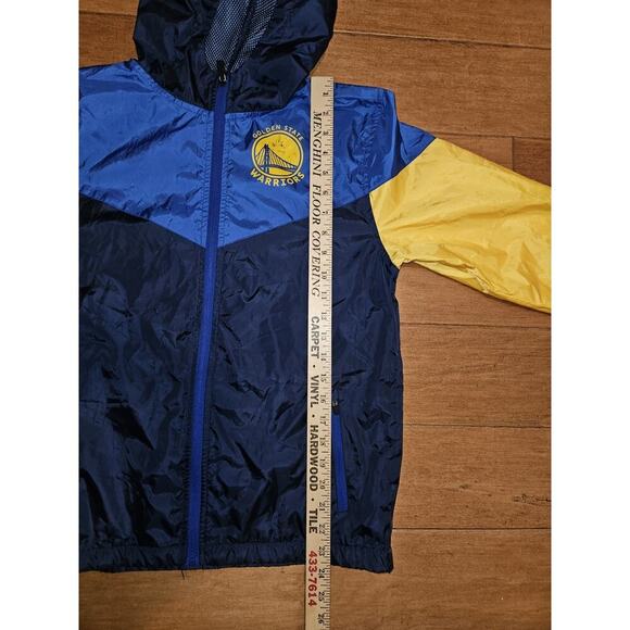 NBA Team Apparel Golden State Warriors Windbreaker Jacket YOUTH Large 14-16 - Picture 9 of 9